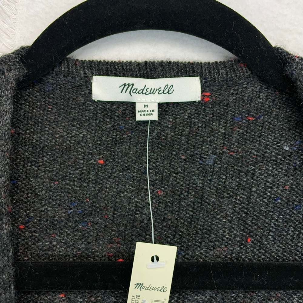 Madewell Charcoal Duster Cardigan Wool NWT - Picture 7 of 9